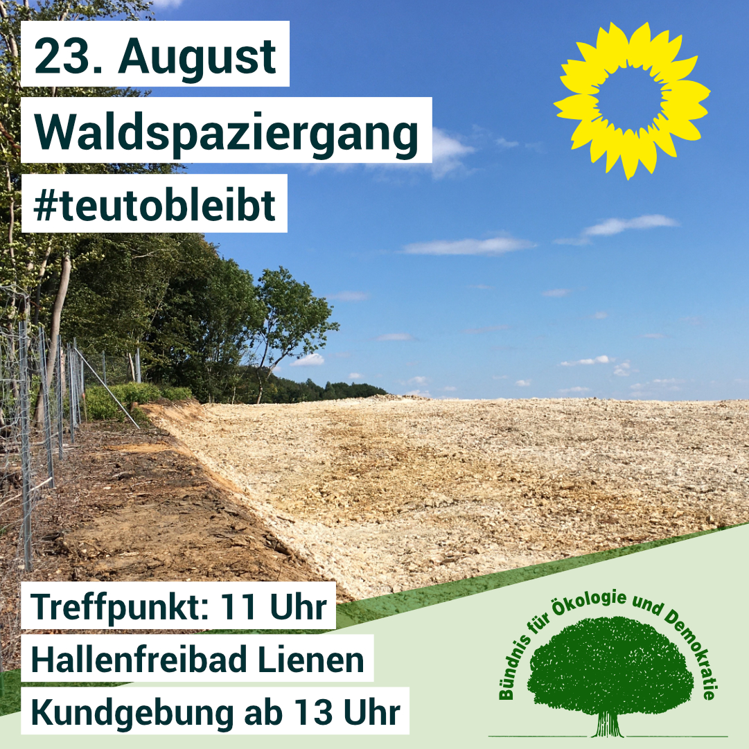 Aufruf zum Waldspaziergang am 23. August im Teutoburger Wald